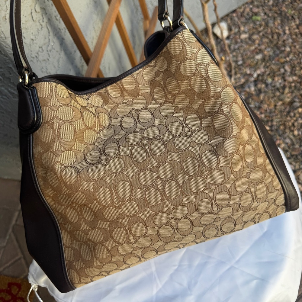 Coach Edie 31 Signature Jacquard Shoulder Bag - Picture 6 of 15